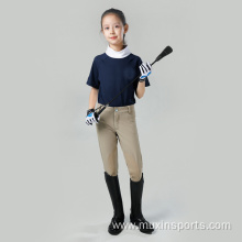 khaki Eco-friendly Riding Tights Children